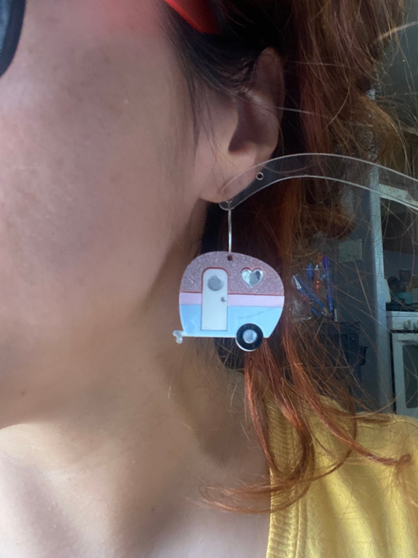 Retro Camper Acrylic Earrings