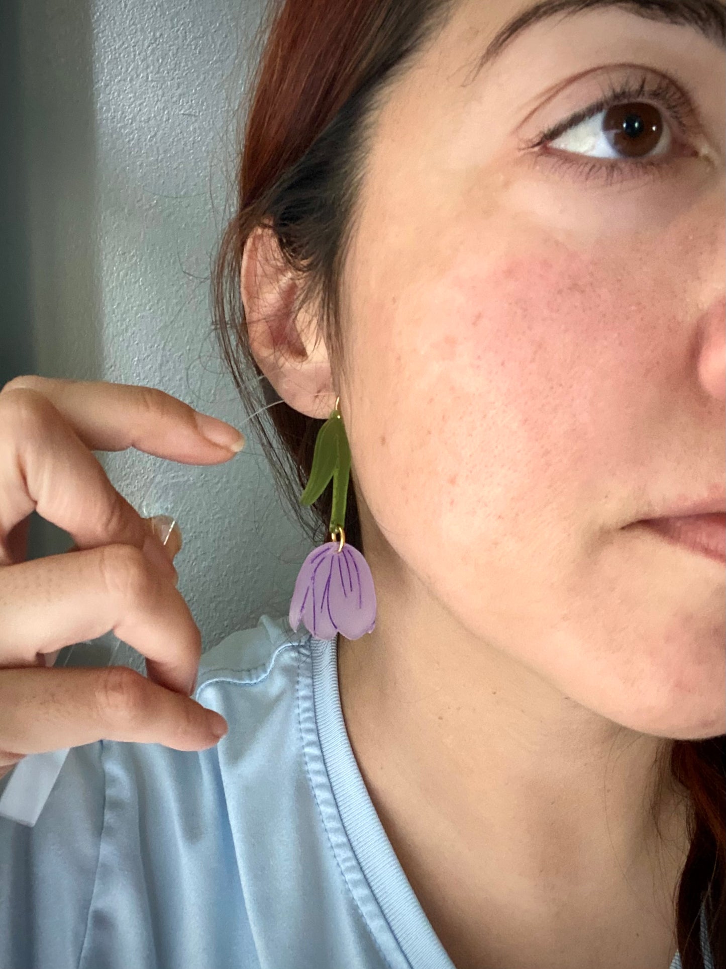 Tulip acrylic earrings