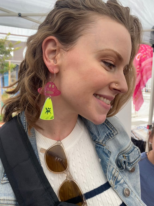 Space Kitty earrings