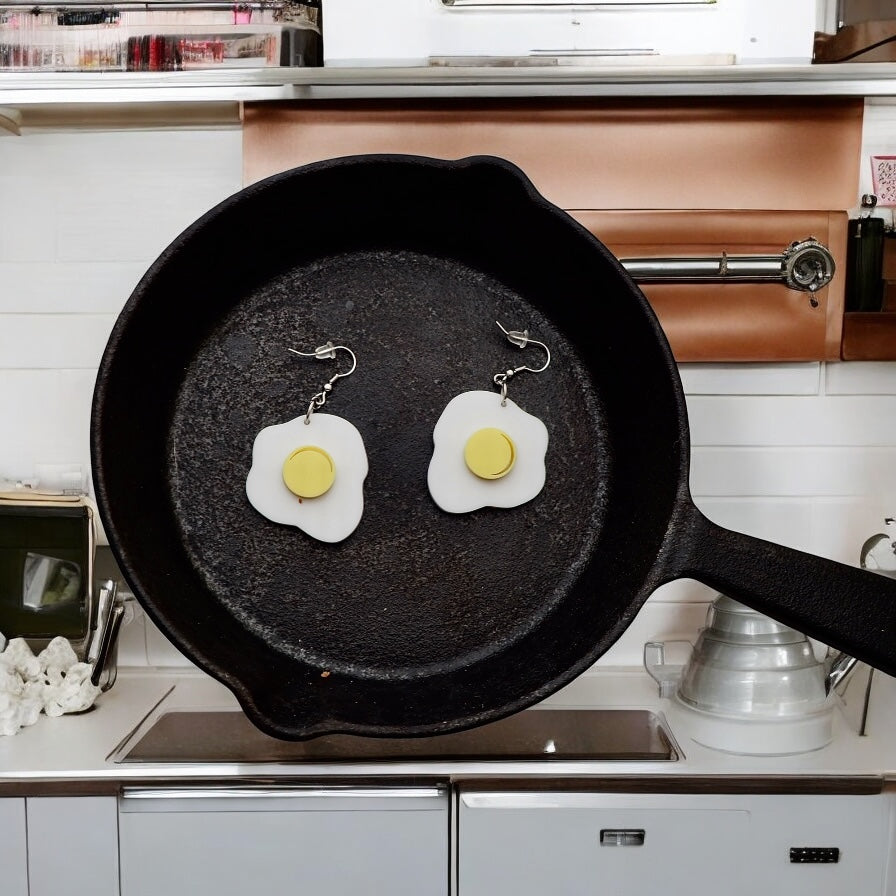 Sunny Side Up egg earrings