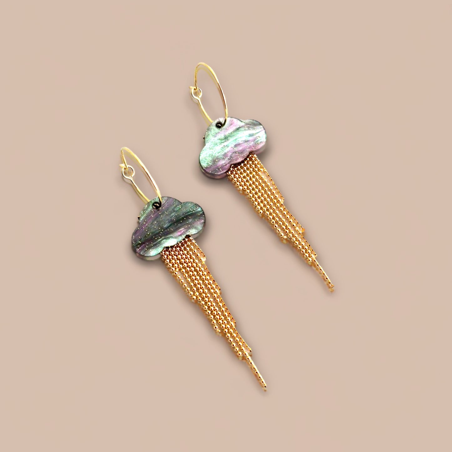 Cloud Chaser earrings—Northern Lights