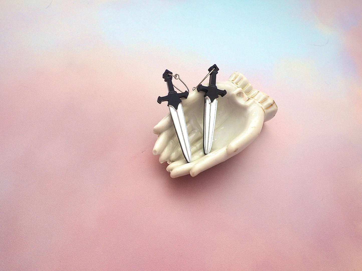 Medieval Sword acrylic earrings