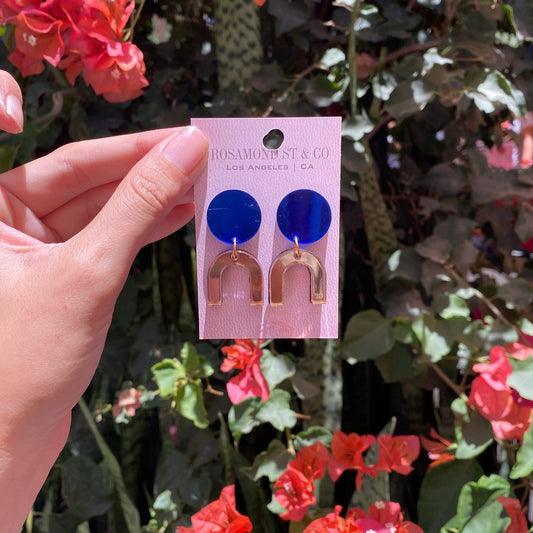 Electric Blue modern earrings