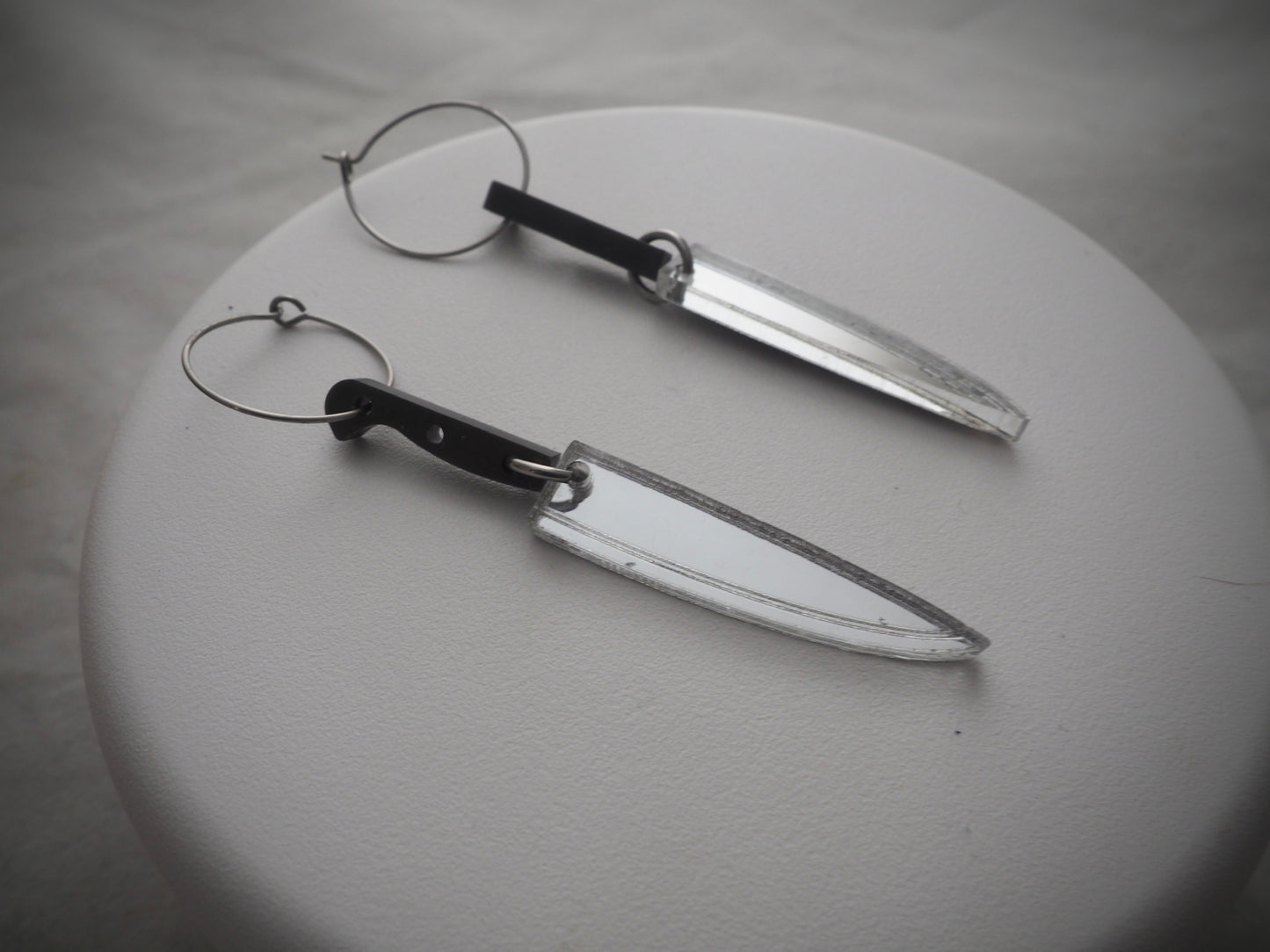 Knives Out acrylic earrings