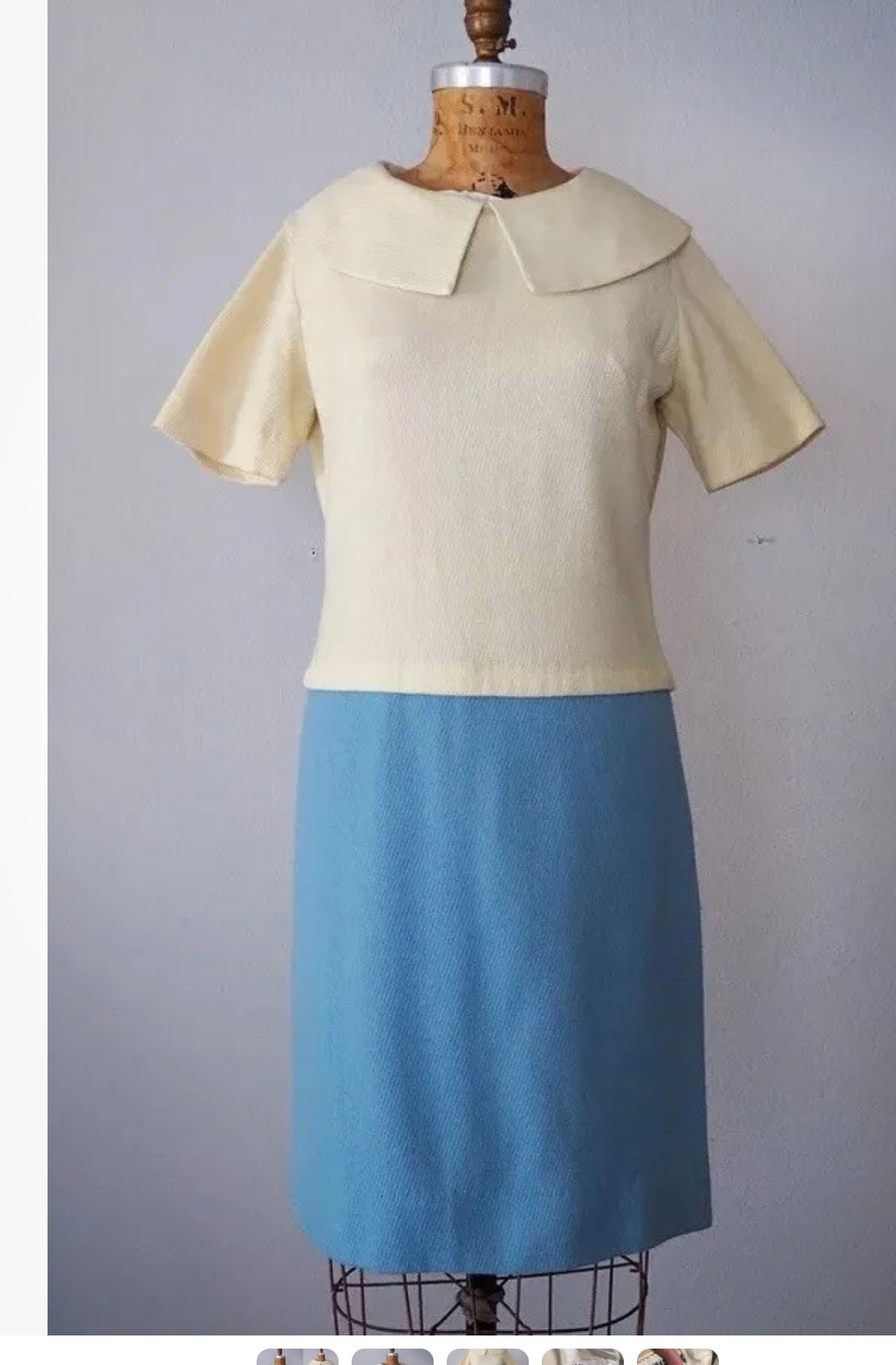 1960’s Bobbie Brooks mod wool dress—M