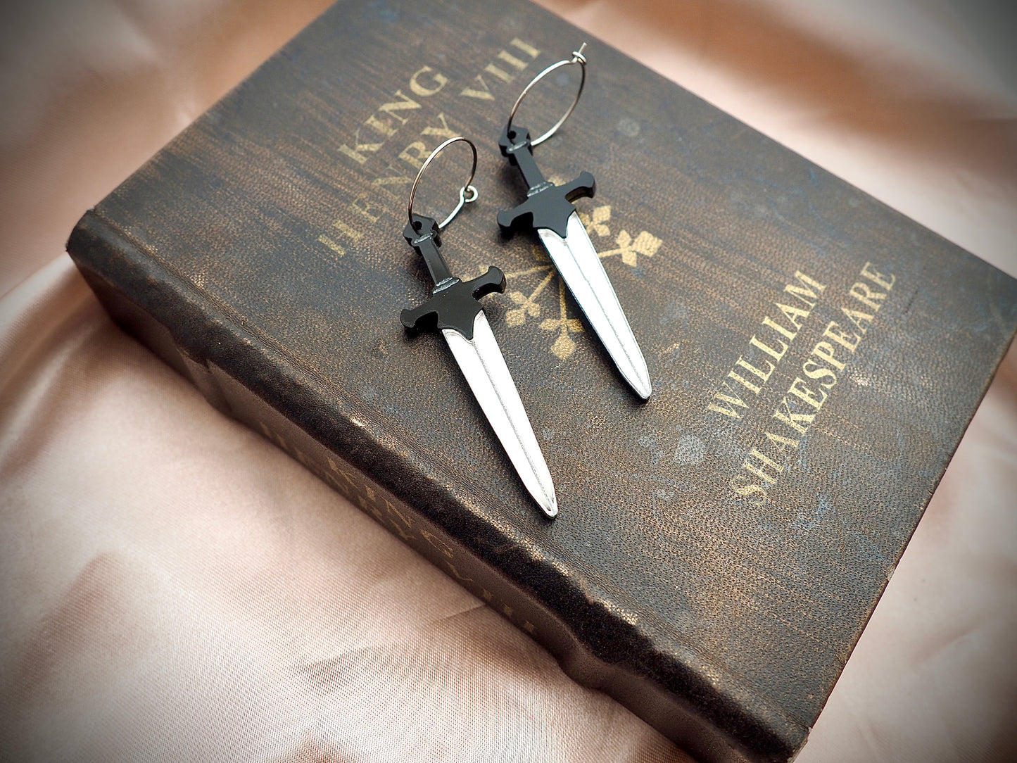 Medieval Sword acrylic earrings