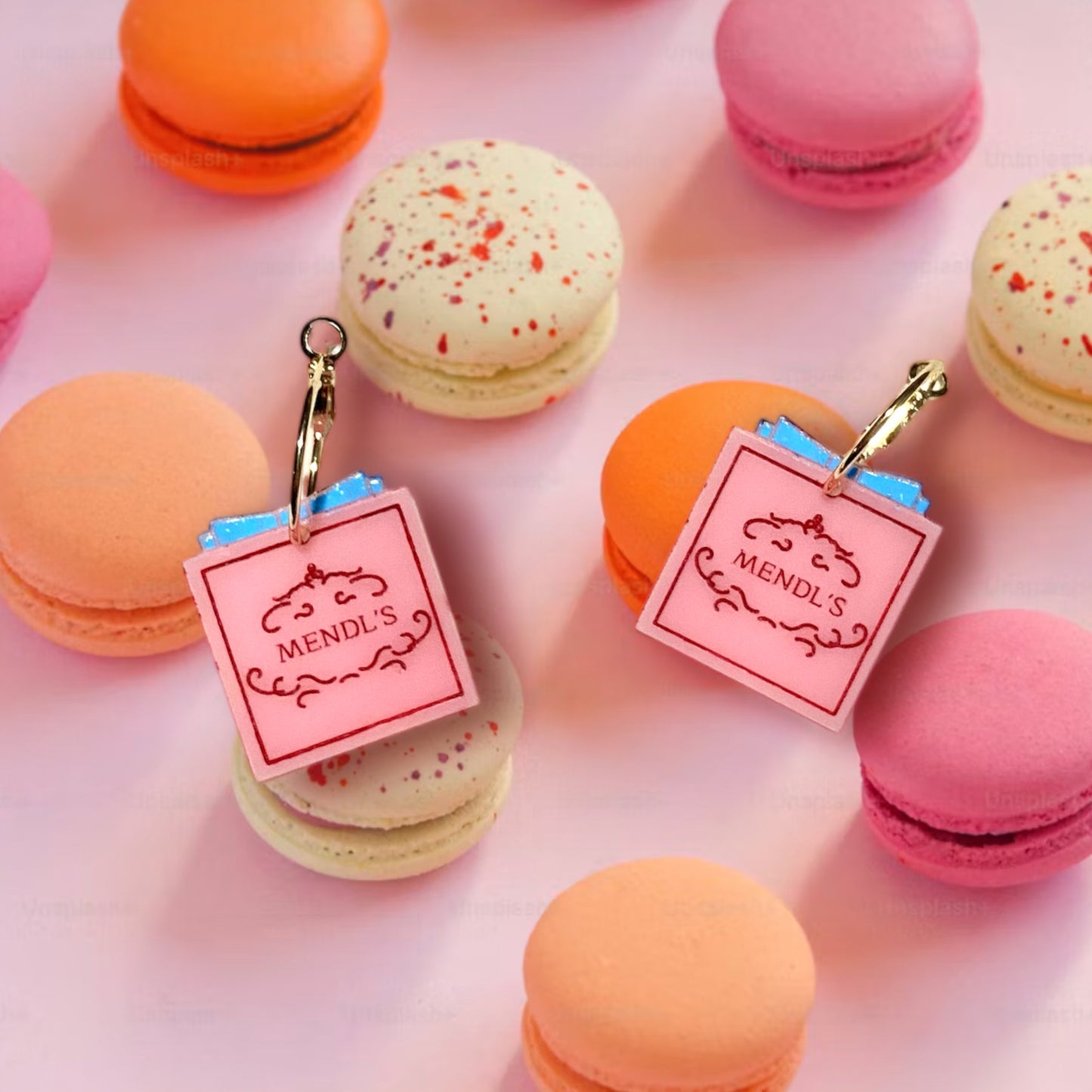 Mendls Patisserie box earrings