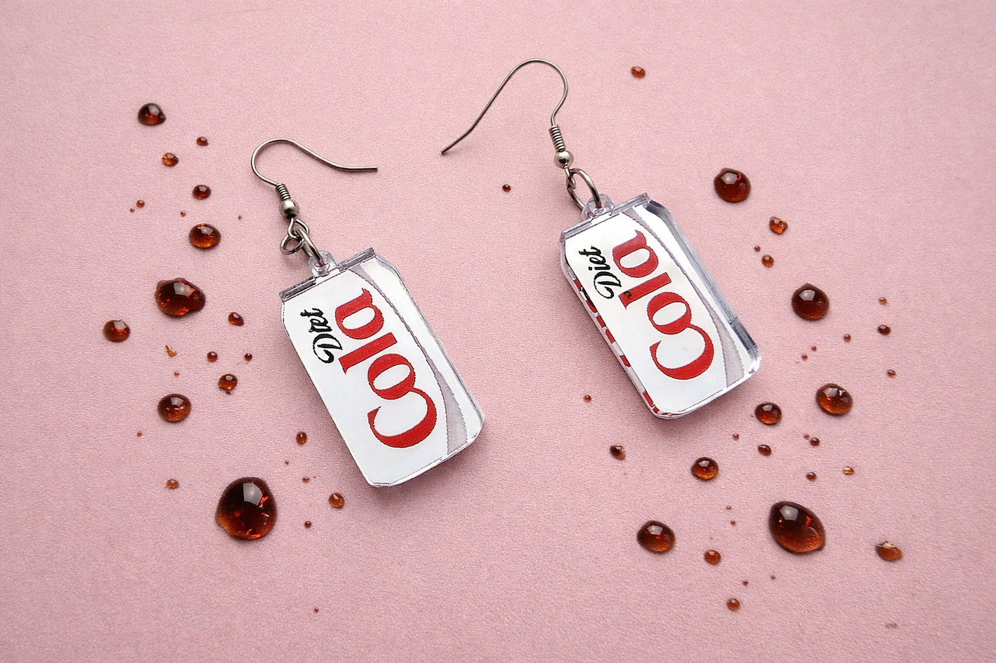 Diet Cola acrylic earrings