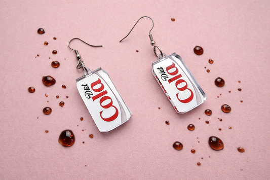 Diet Cola acrylic earrings