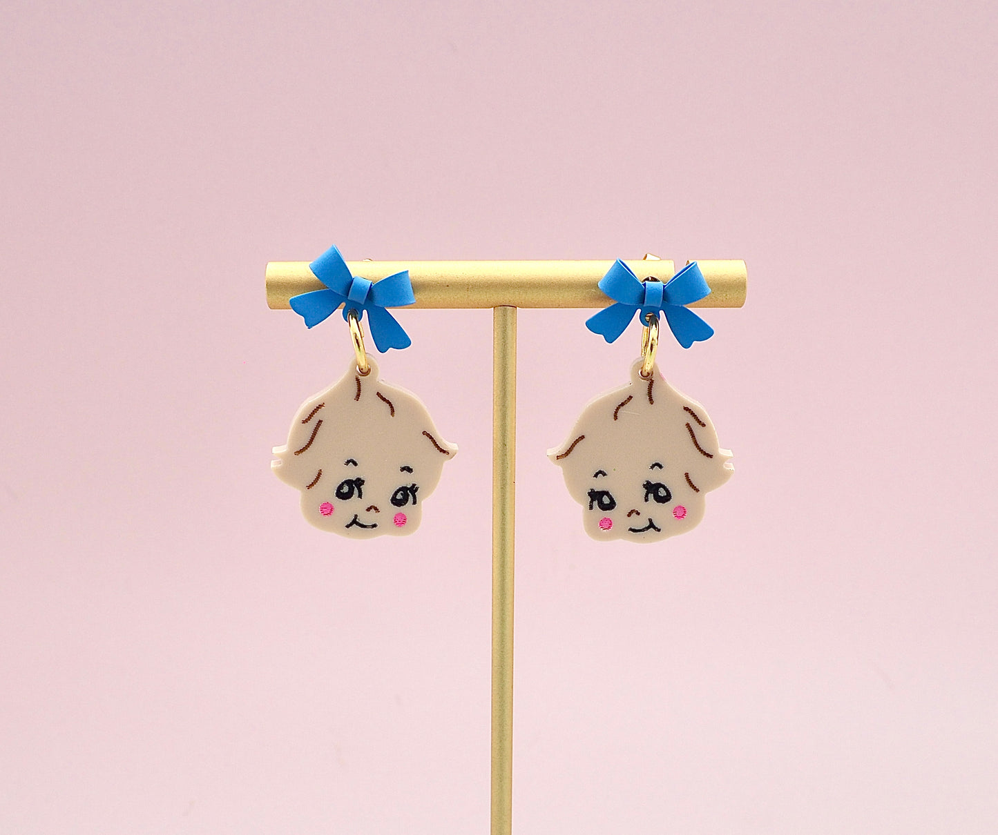 Kewpie Baby kitsch earrings