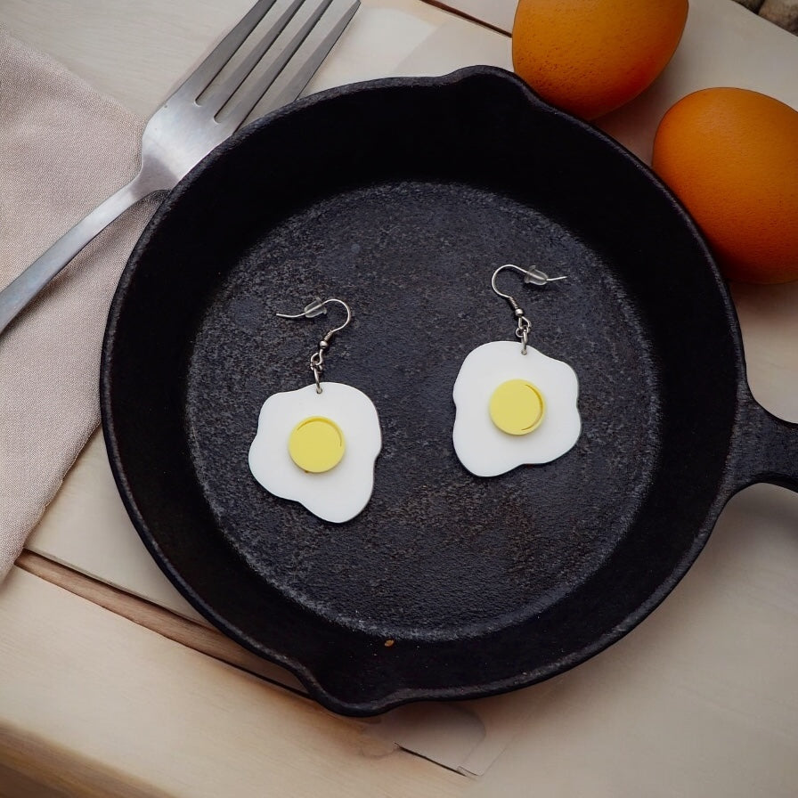 Sunny Side Up egg earrings
