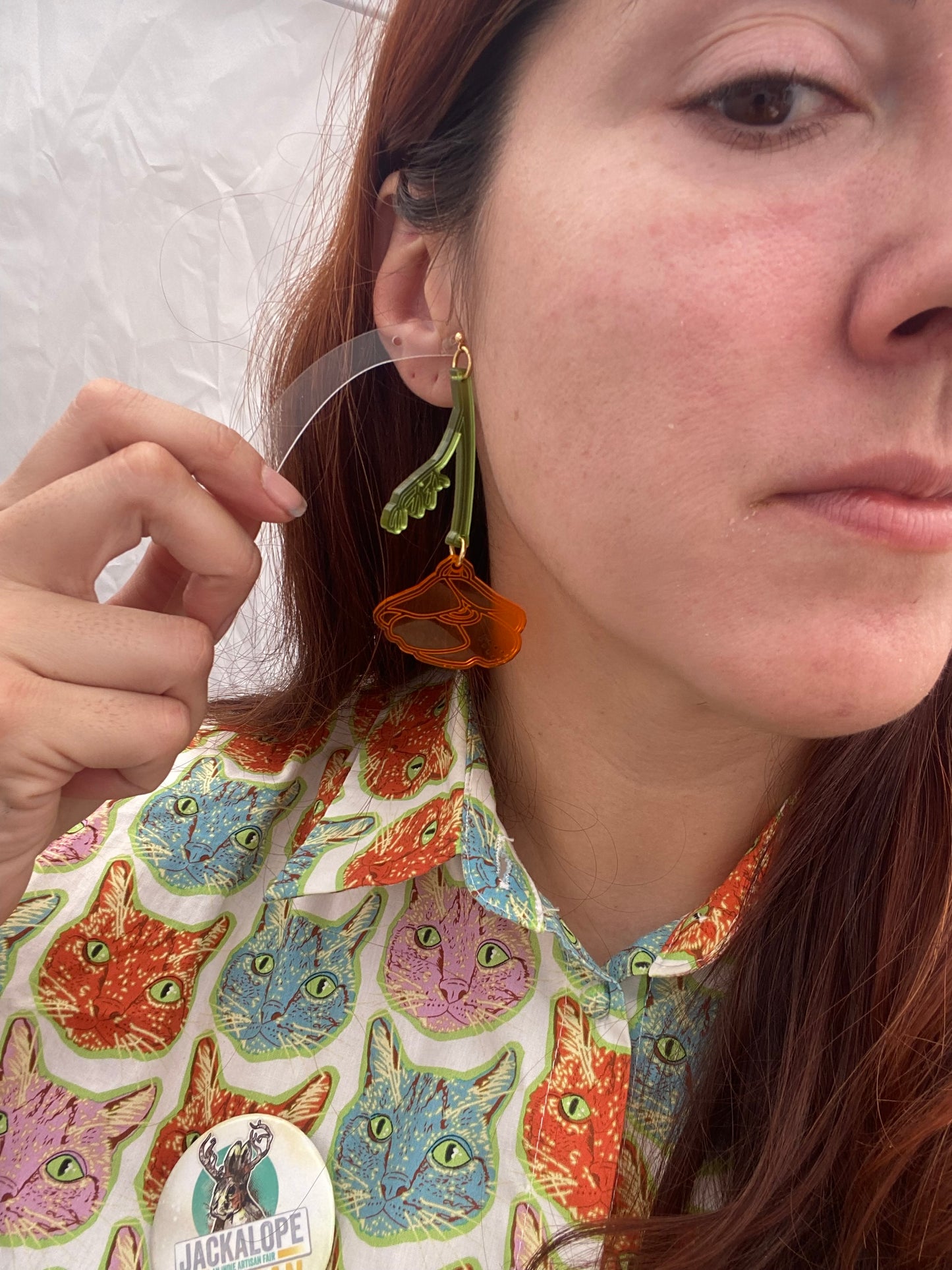 Poppy acrylic earrings