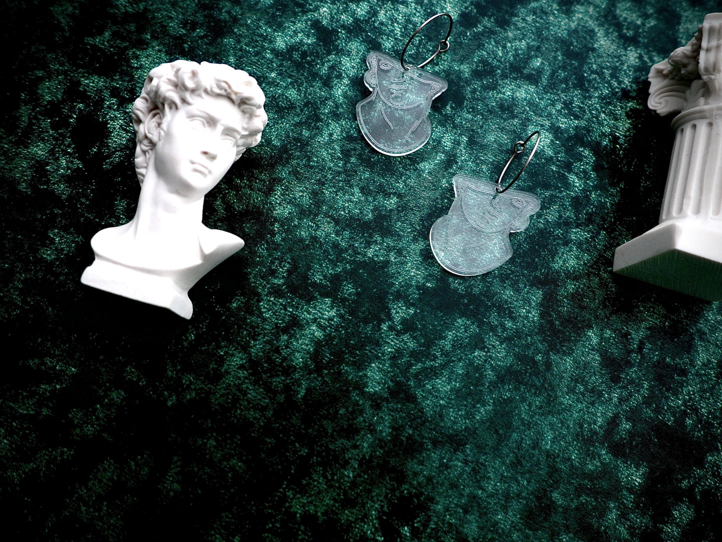 Pompeii sculpture remnant earrings