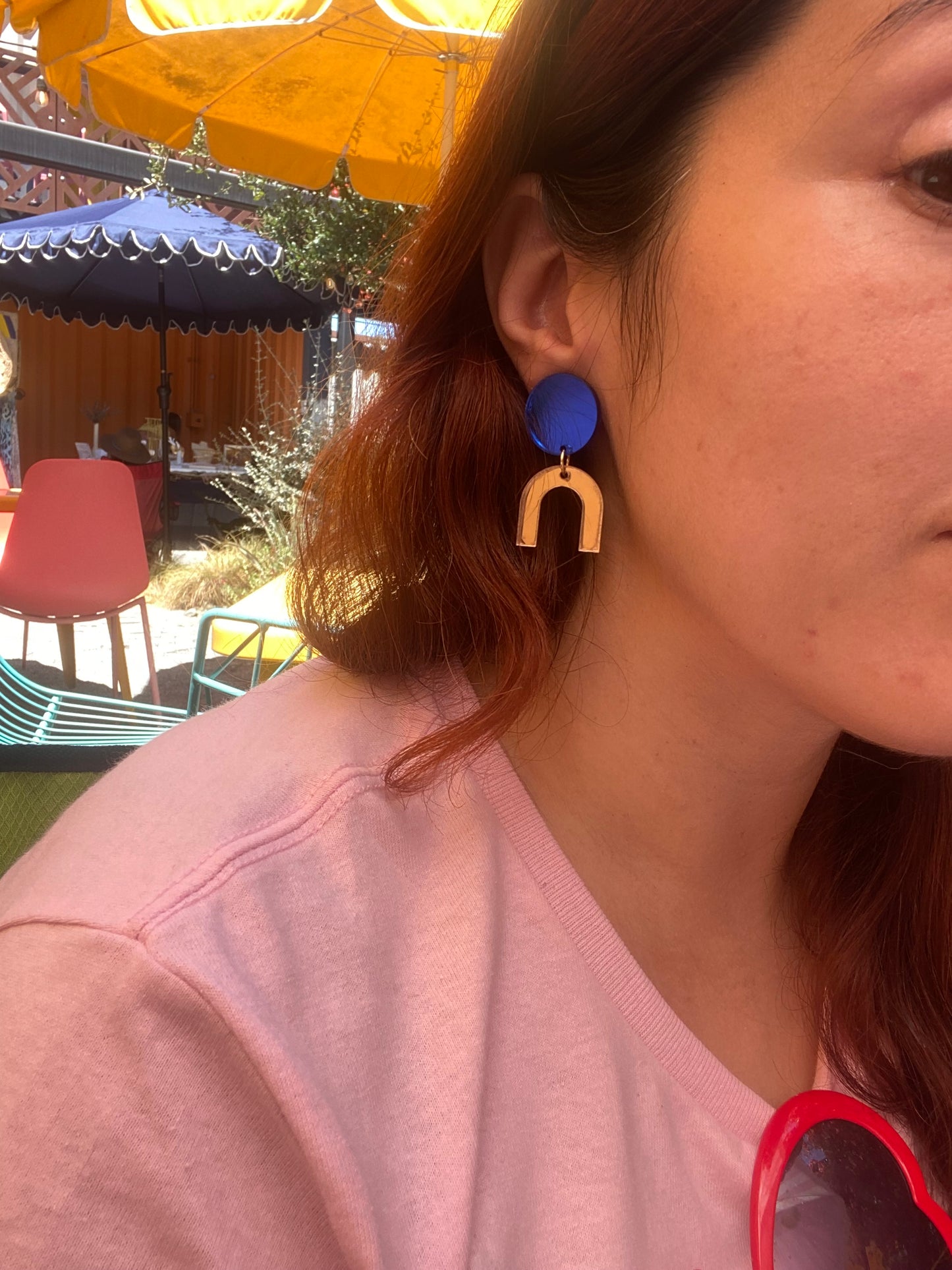 Electric Blue modern earrings