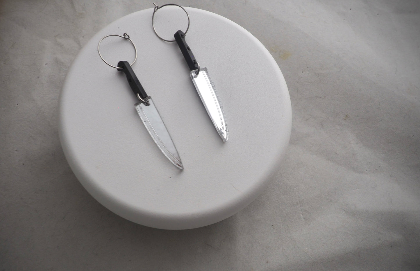 Knives Out acrylic earrings