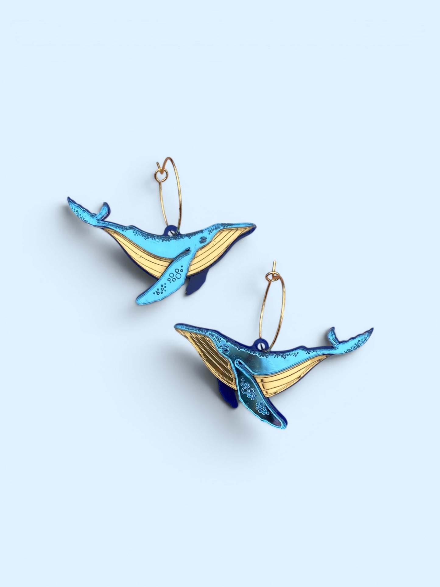 Blue Whale acrylic earrings