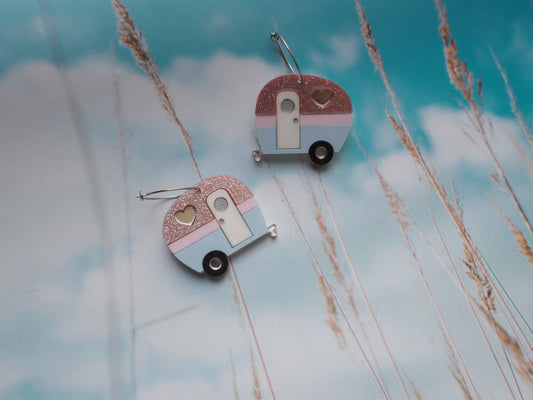 Retro Camper Acrylic Earrings