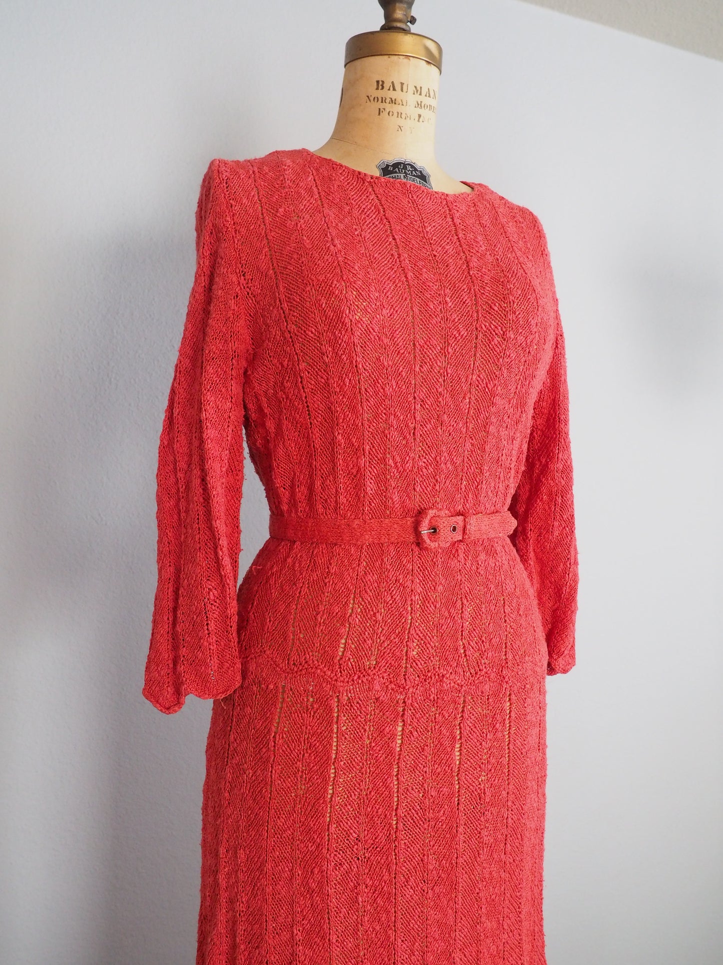 1970’s Does 1930’s Knit Dress—M