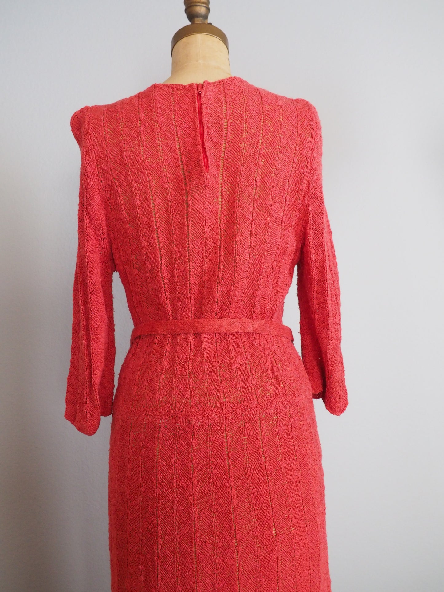 1970’s Does 1930’s Knit Dress—M