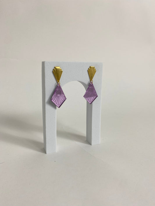 Purple Art Deco earrings