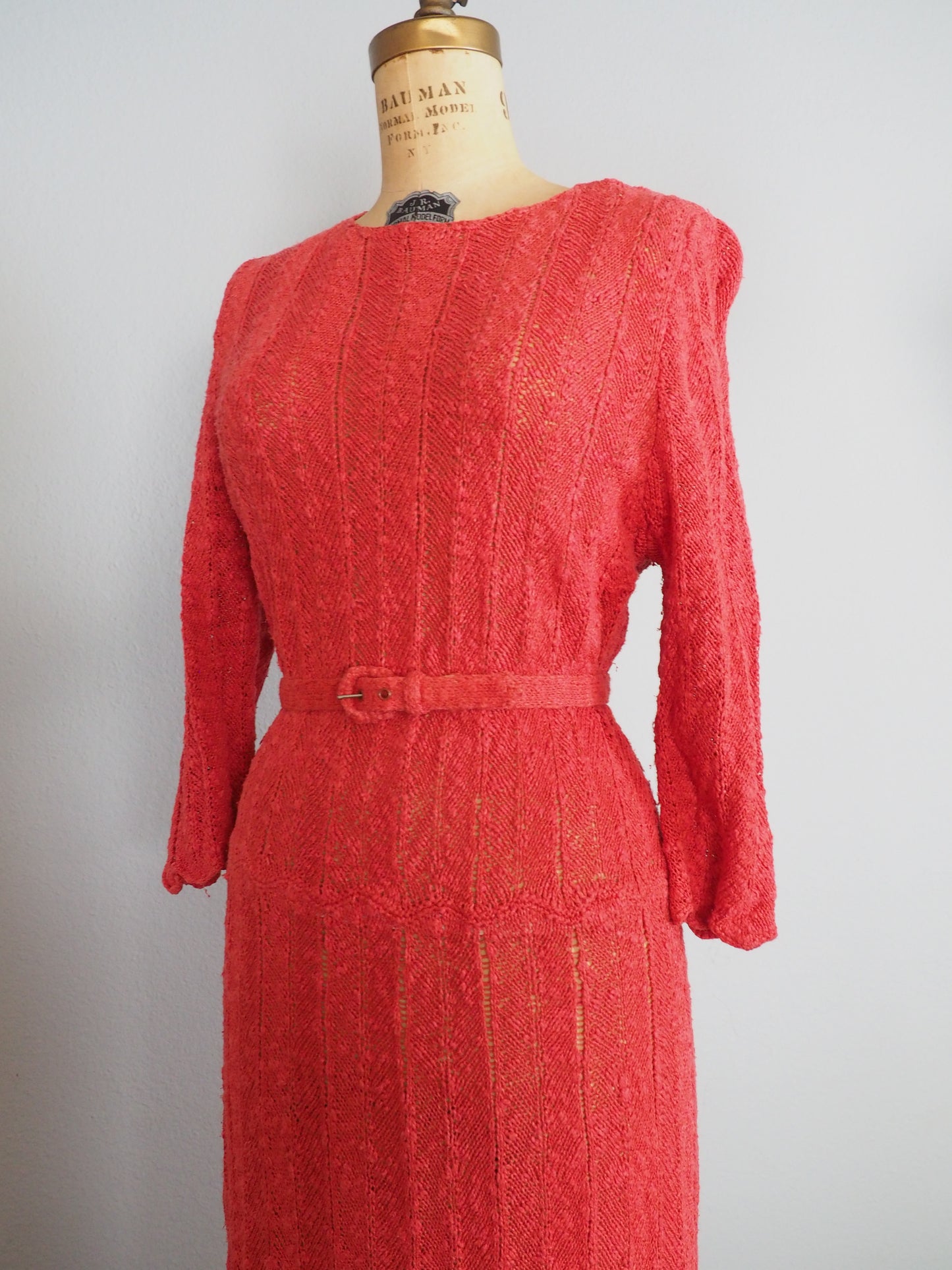 1970’s Does 1930’s Knit Dress—M