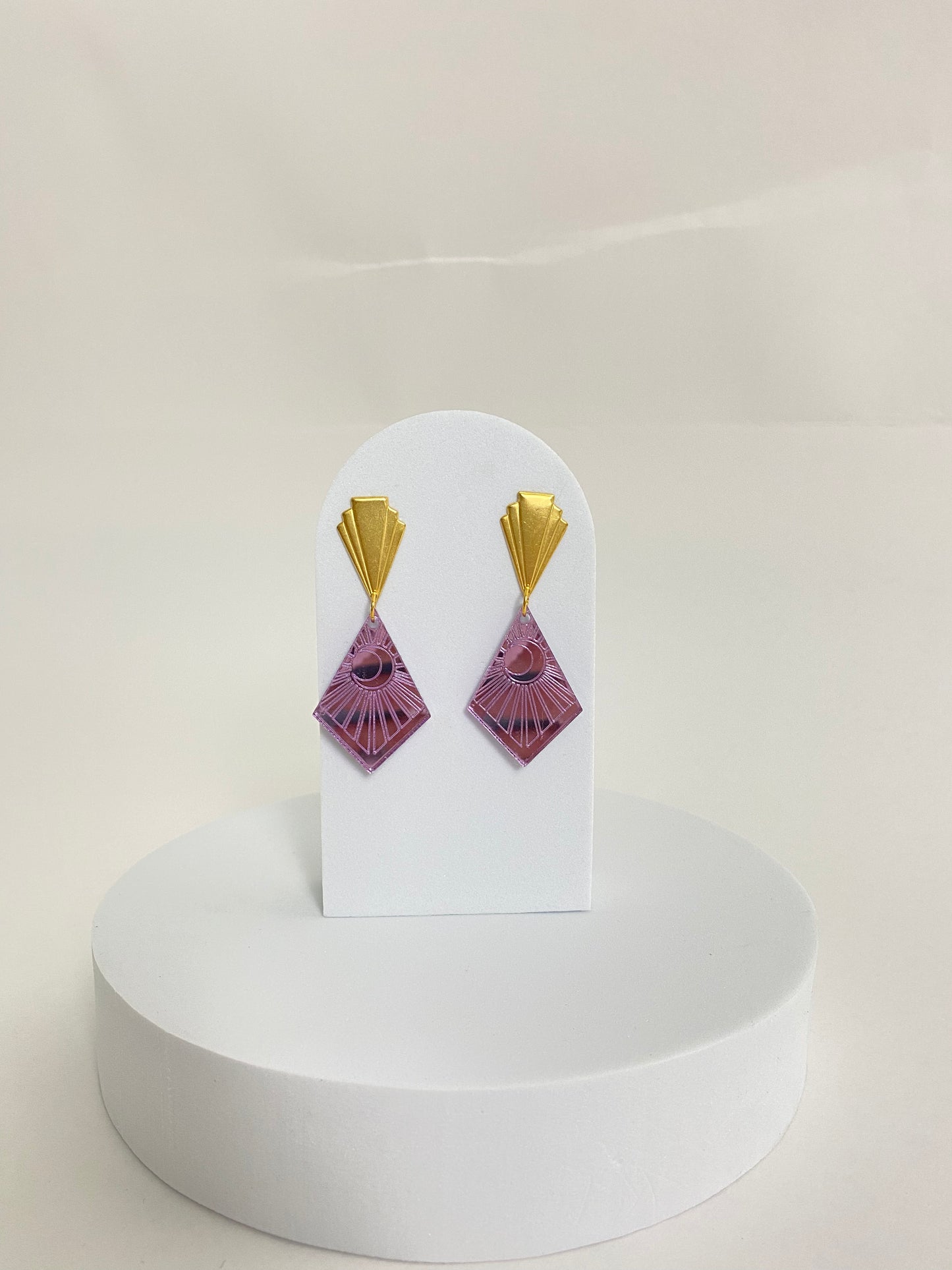 Purple Art Deco earrings