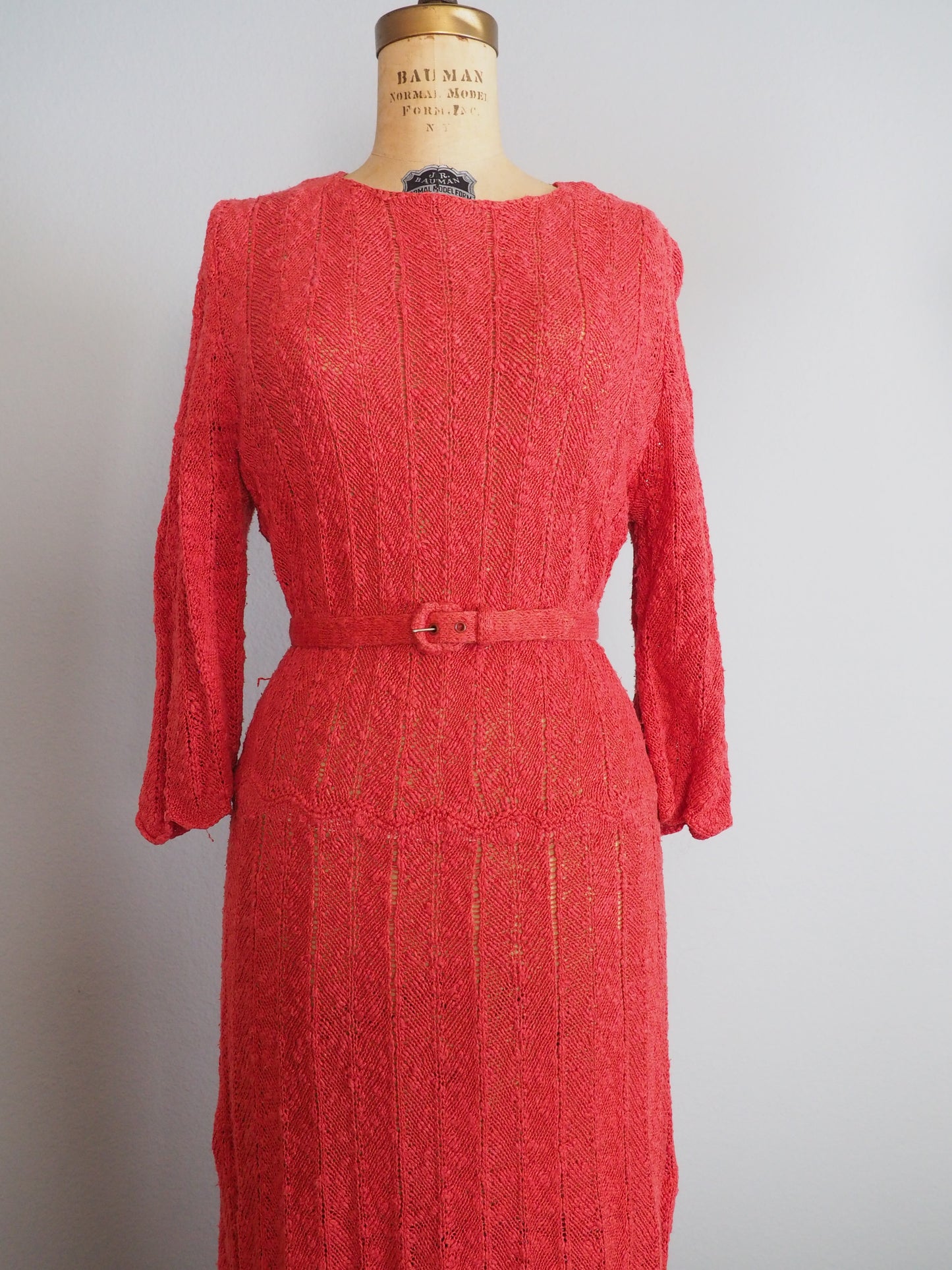 1970’s Does 1930’s Knit Dress—M