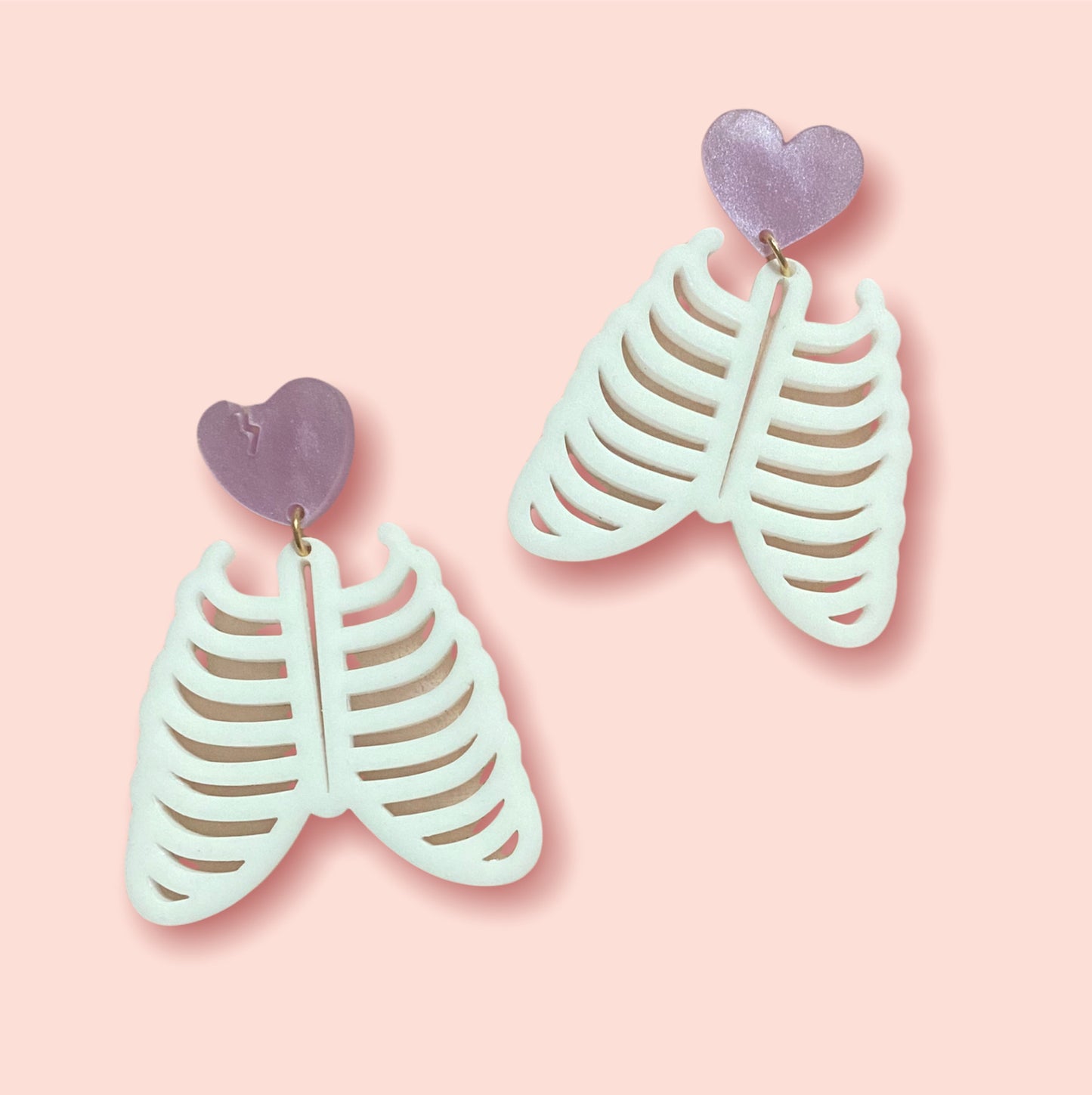 Heart in a Cage earrings