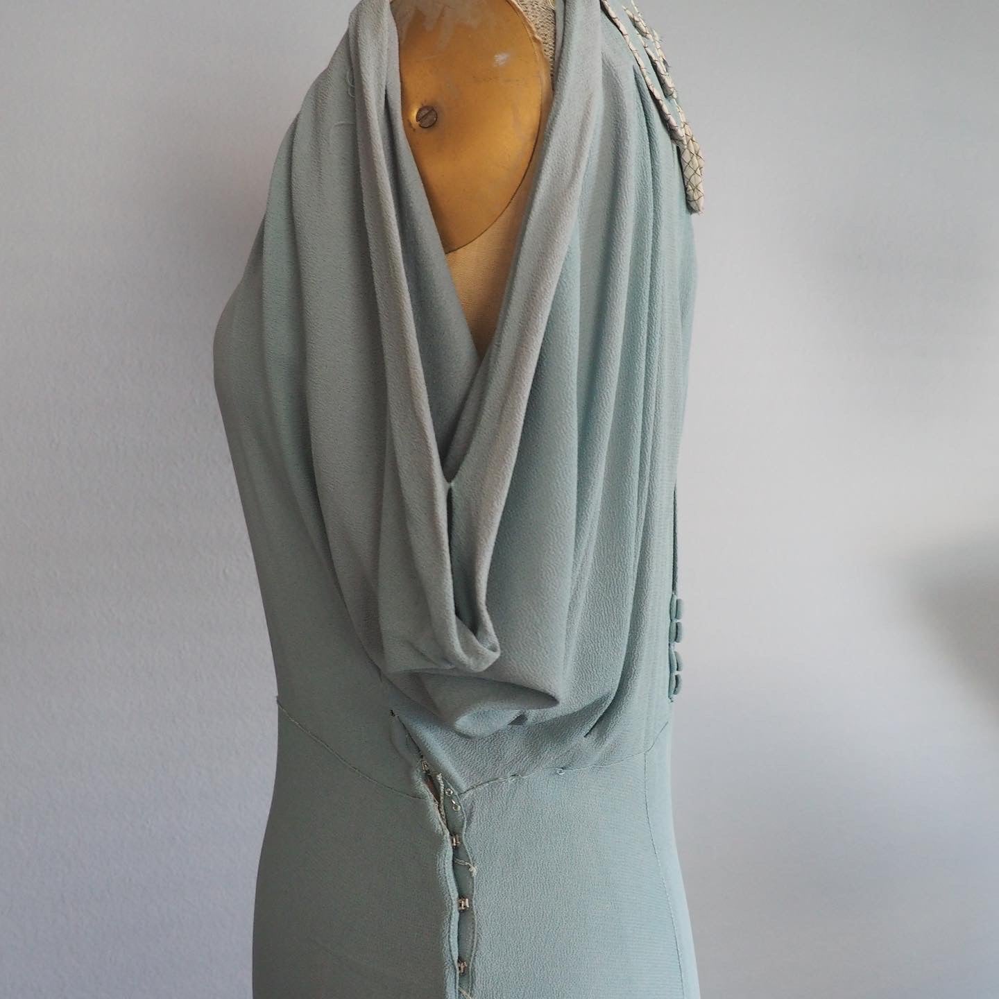 1930’s pale blue dress—M