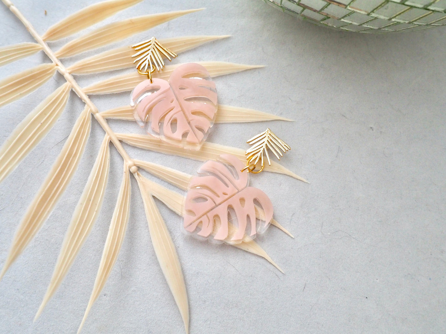 Monstera earrings